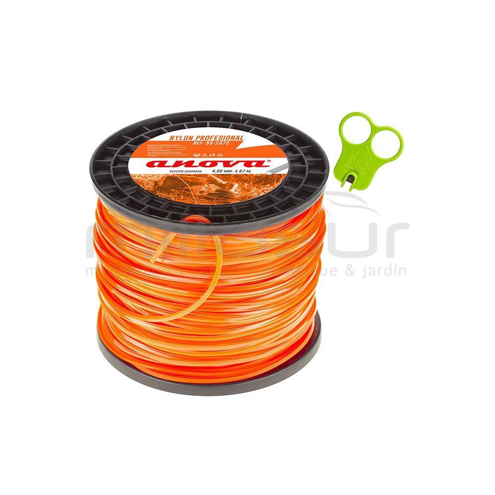 Hilo Desbrozadora Cuadrado Anova 4,00mm 87m | Huerto y Jardín. Calvet