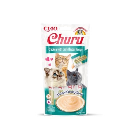 Snacks para gato | Pollo Con Cangrejo (4X14 G) 56 g | Calvet animales y plantas