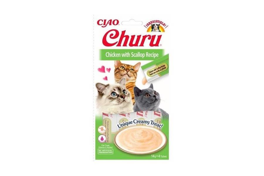 Snacks para gato | Pollo Con Vieira (4X14 G) 56 g | Calvet animales y plantas