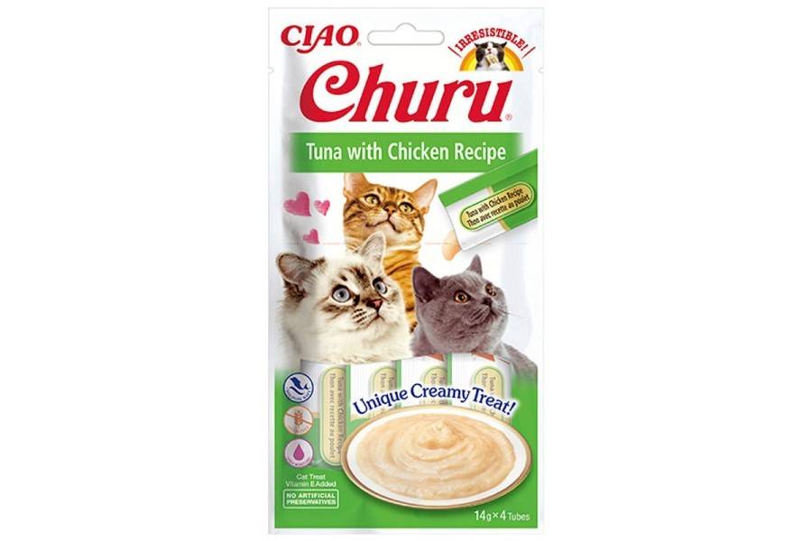 Snacks para gato | Atún Con Pollo (4X14 G) 56 g | Calvet animales y plantas