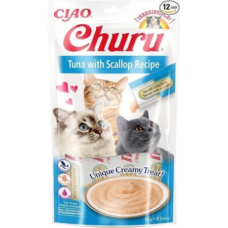 Snacks para gato | Atún Con Vieira (4X14 G) 56 g | Calvet animales y plantas