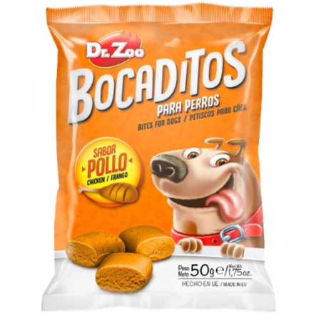 Snacks para perro | Bocaditos Pollo 50 g | Calvet animales y plantas