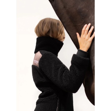 Jaqueta Dona Equestrian Stockholm Teddy Fleece Black Mocha | Genet