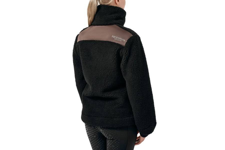 Jaqueta Dona Equestrian Stockholm Teddy Fleece Black Mocha | Genet