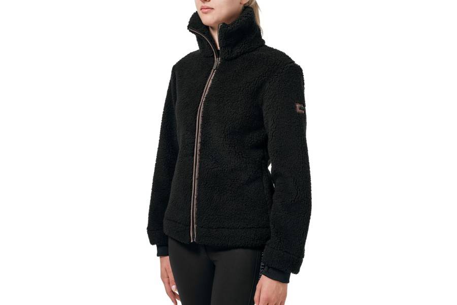 Jaqueta Dona Equestrian Stockholm Teddy Fleece Black Mocha | Genet