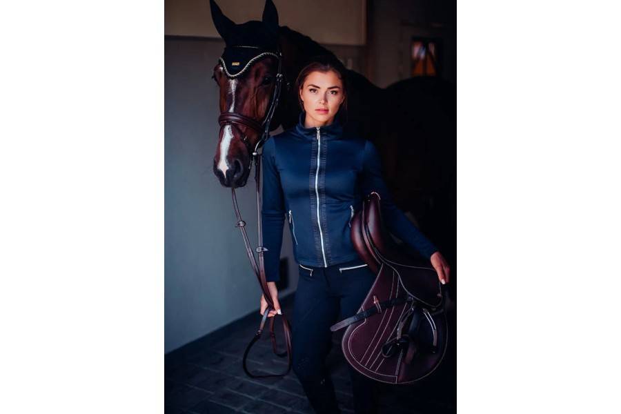  Ropa | Chaqueta Mujer Equestrian Stockholm Fleece Azul