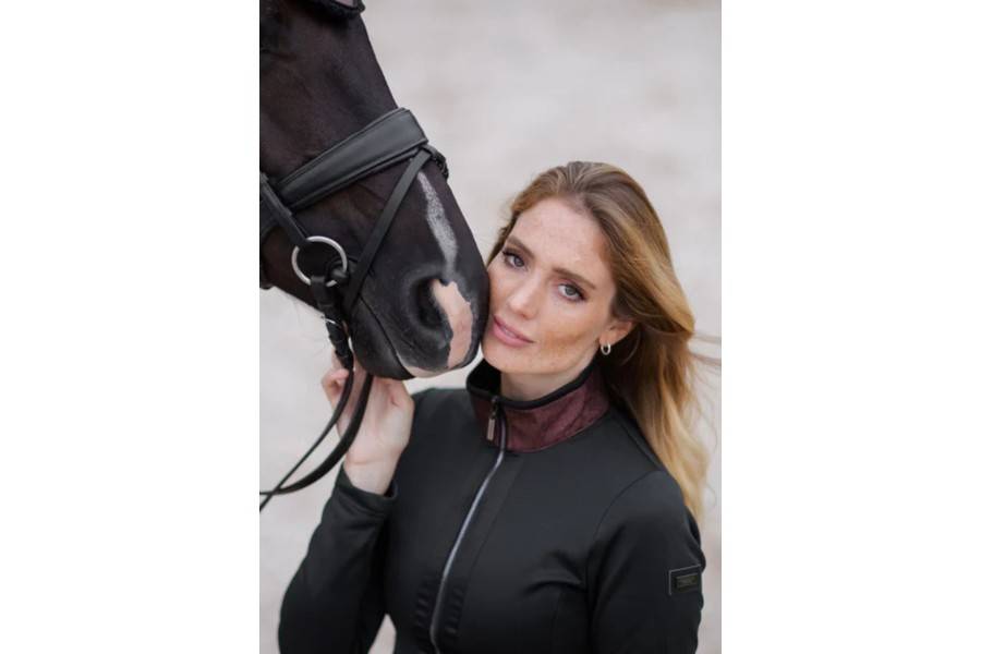 Jaqueta Dona Equestrian Stockholm Fleece Mahogany Glimmer | Genet