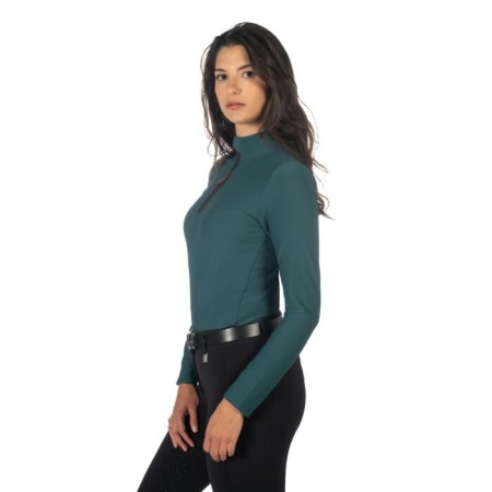 Samarreta Dona Màniga Llarga HKM Livigno Verd Fosc | Genet