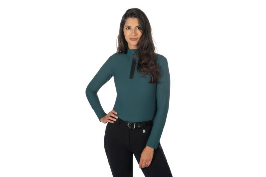 Samarreta Dona Màniga Llarga HKM Livigno Verd Fosc | Genet