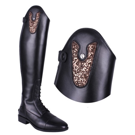  Accesorios | Top Intercambiable Botas QHP Sasha Sparkle Cacao