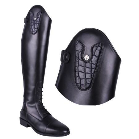  Accesorios | Top Intercambiable Botas QHP Sasha Croco Negro