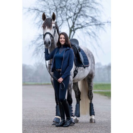 Samarreta Dona Màniga Curta HKM Rosegold Glamour Blau Fosc | Genet