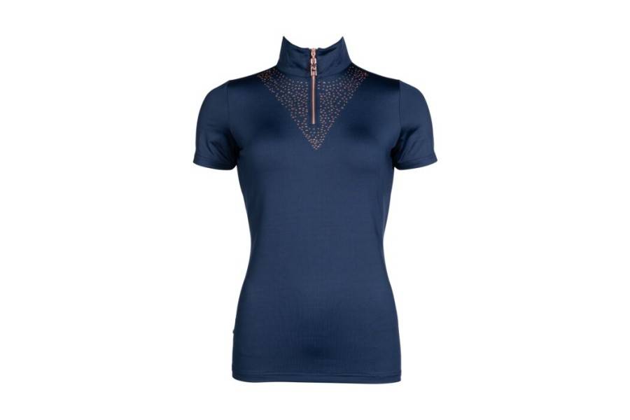 Samarreta Dona Màniga Curta HKM Rosegold Glamour Blau Fosc | Genet