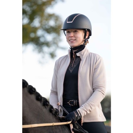 Camiseta Mujer Manga Corta HKM Rosegold Glamour Negra | Calvet Animals i