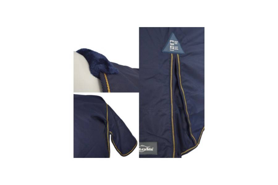 Manta Caballo Exterior Lexhis Deluxe 100G Azul/Oro | Calvet Animals i