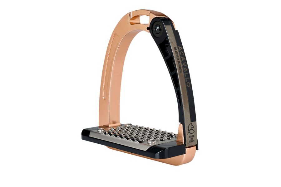 Estribos Seguridad Acavallo Alupro Júnior AC617 Rosegold/Negro | Calvet
