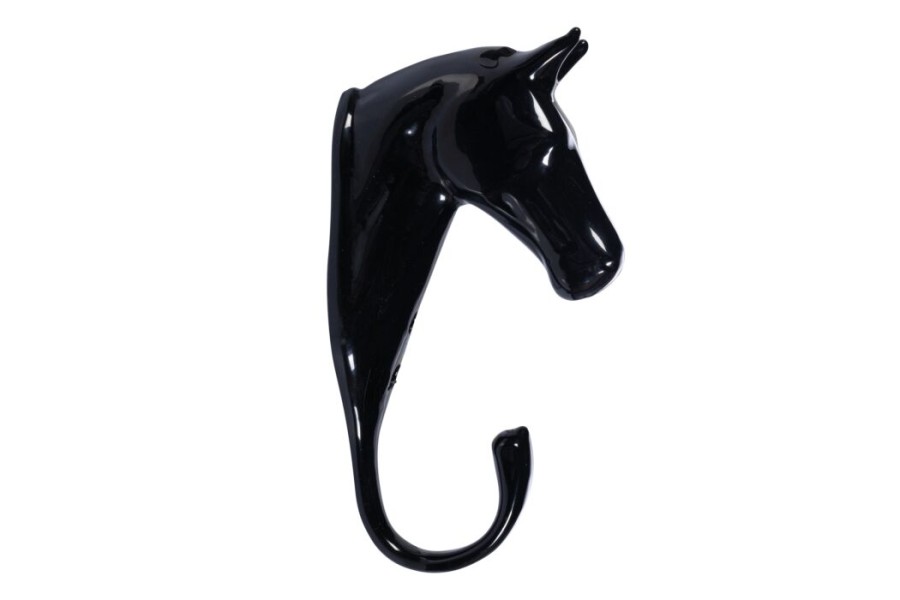 Colgador Aluminio HKM Cabeza Caballo Negro | Calvet Animals i Plantes.