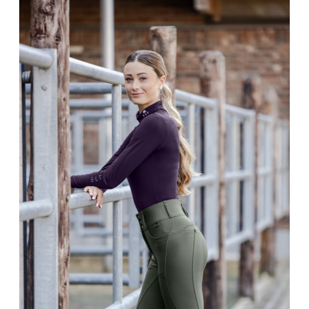 Camiseta Manga Larga Cuello Alto ELT Madison Morado Oscuro | Calvet