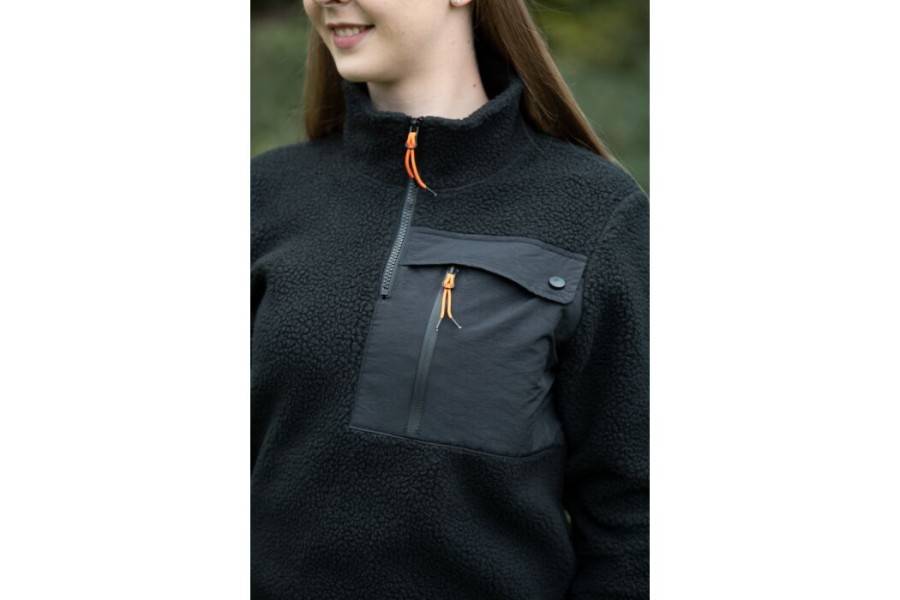 Sudadera Unisex TeddyFleece Negra | Calvet Animals i Plantes.