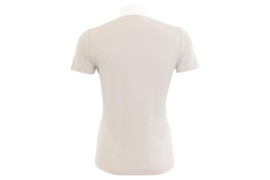 Polo Competición Mujer Manga Corta BR Isabel Chateau Gray | Calvet Animals