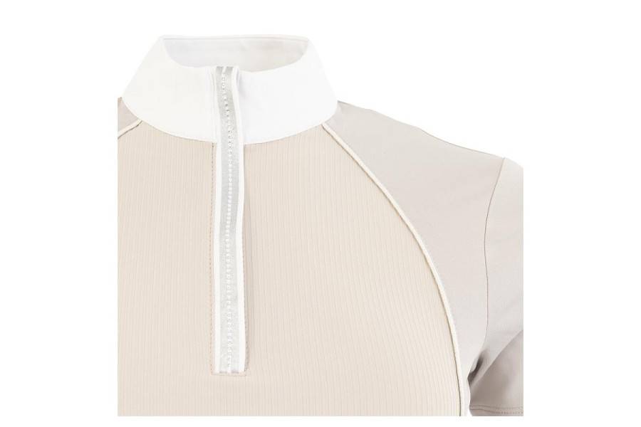 Polo Competición Mujer Manga Corta BR Isabel Chateau Gray | Calvet Animals