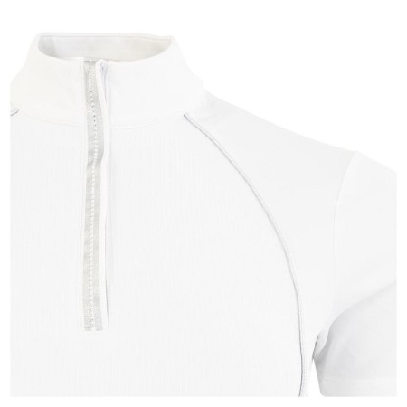 Polo Competición Mujer Manga Corta BR Isabel Lucent White | Calvet Animals