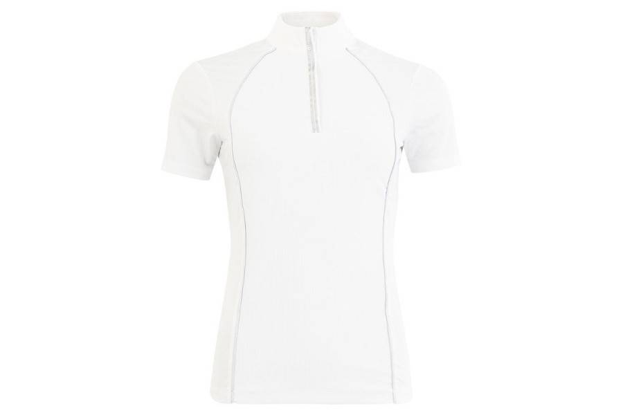 Polo Competición Mujer Manga Corta BR Isabel Lucent White | Calvet Animals