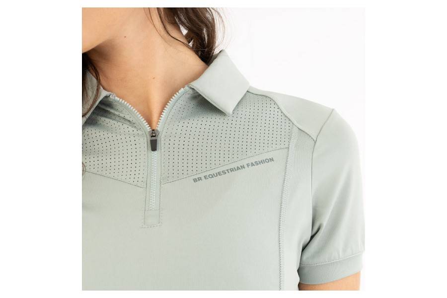 Samarreta Dona Màniga Curta BR Inne Zip-Up Slate Gray | Genet