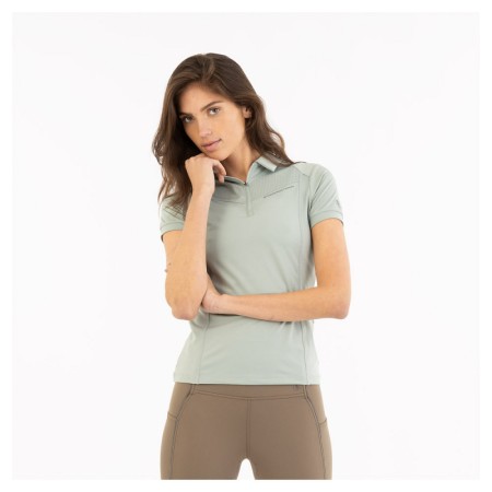 Camiseta Mujer Manga Corta BR Inne Zip-Up Slate Gray | Calvet Animals i