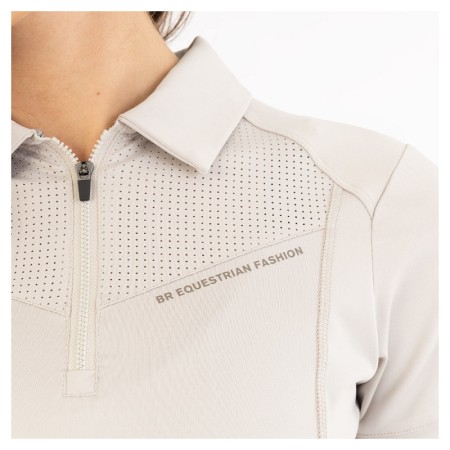 Samarreta Dona Màniga Curta BR Inne Zip-Up Chateau Gray | Genet