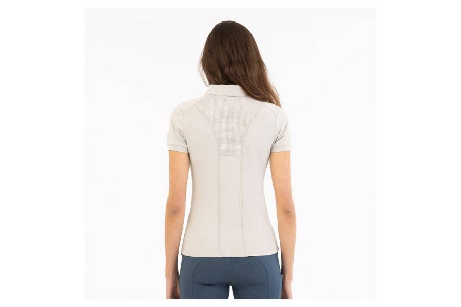 Camiseta Mujer Manga Corta BR Inne Zip-Up Chateau Gray | Calvet Animals i