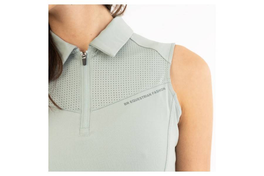 Samarreta Dona Sense Mànigues BR Isa Zip-Up Slate Gray | Genet