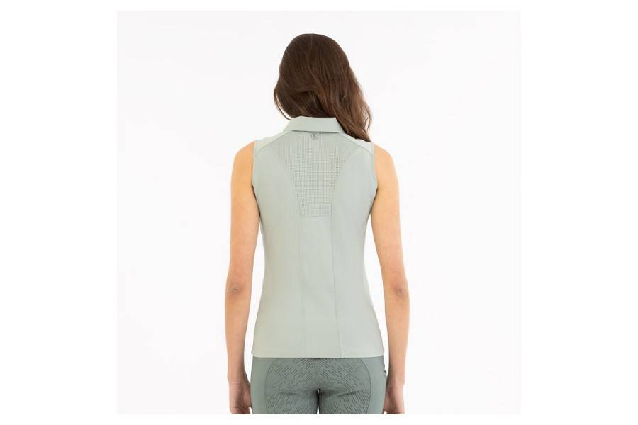 Camiseta Mujer Sin Mangas BR Inne Zip-Up Slate Gray | Calvet Animals i