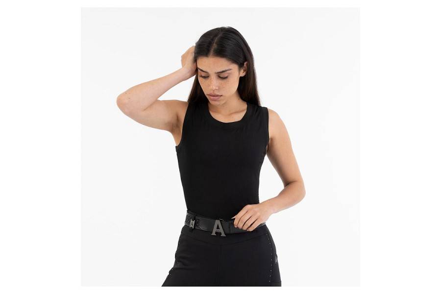 Samarreta Dona Sense Mànigues ANKY Sport ATC251302 Negra | Genet