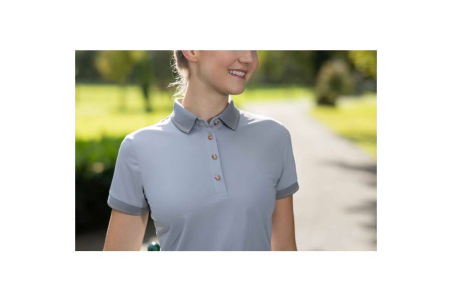 Polo Dona Màniga Curta HKM Rosegold Glamour Gris Or/Rosa | Genet