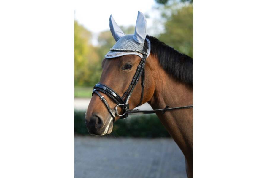 Orejeras HKM Rosegold Glamour Gris/Rosa Oro | Calvet Animals i