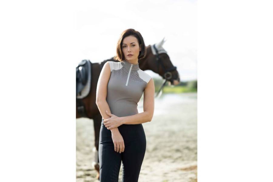 Camiseta Mujer Sin Mangas HKM Amalfil Taupe/Beige | Calvet