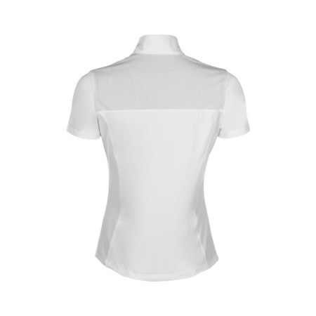 Polo Competición Mujer Manga Corta HKM Skadi Blanco | Calvet