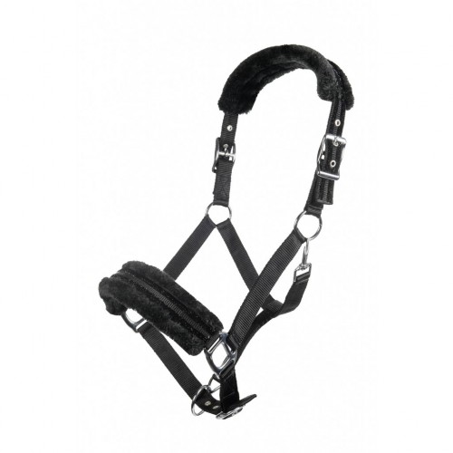 Cabezada Cuadra HKM Glitter Lana Negra | Equestrian. Calvet Animals i