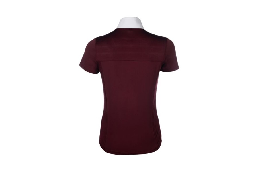 Polo Competición Mujer Manga Corta HKM Virginia Bordeus |