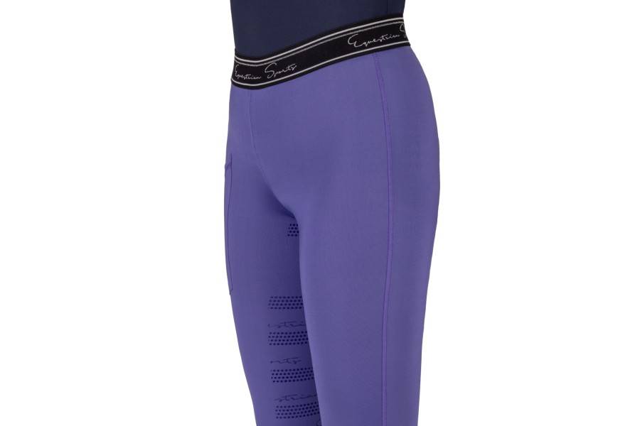 Mallas Mujer QHP Eden Full Grip Purple Sunset | Calvet Animals