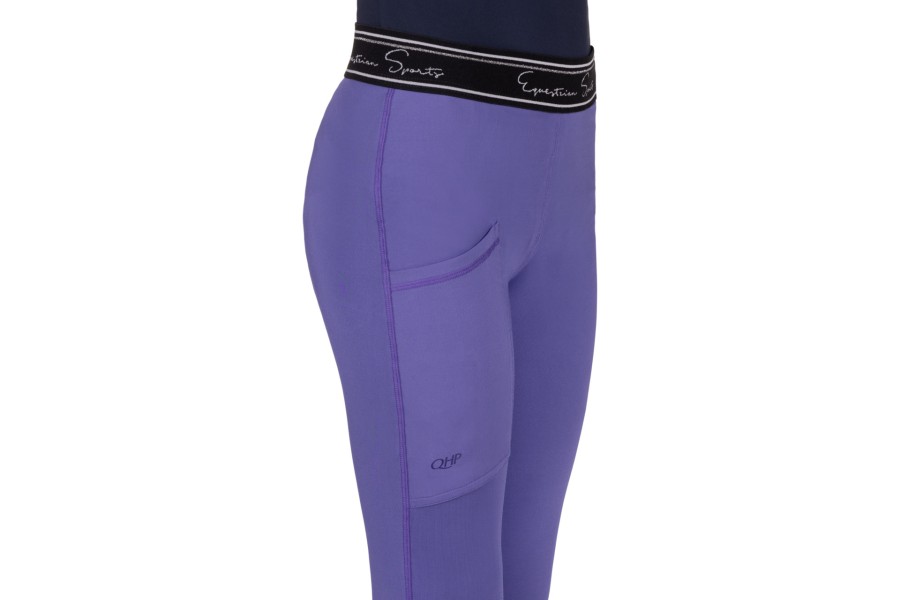 Mallas Junior QHP Eden Full Grip Purple Sunset | Calvet Animals