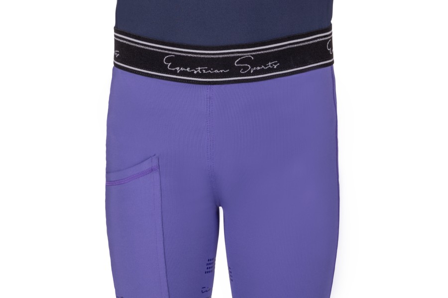 Mallas Junior QHP Eden Full Grip Purple Sunset | Calvet Animals