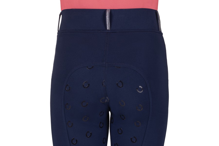 Mallas Junior QHP Jaily Full Grip Evening Blue | Calvet Animals