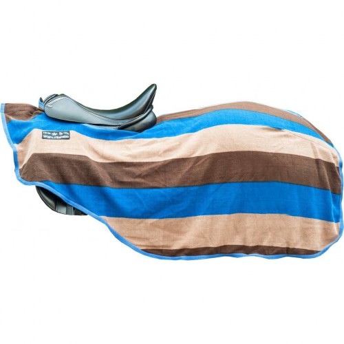 Manta Caballo Riñonera HKM Stripes Azul/Marrón | Equestrian. Calvet