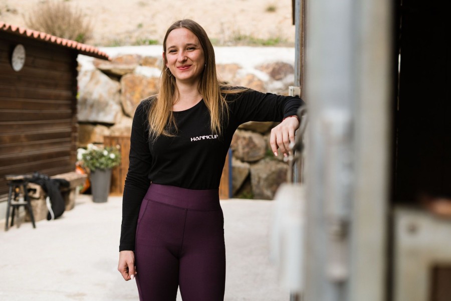 Mallas Mujer Hannclip LG Full Grip Red Wine | Calvet Animals i