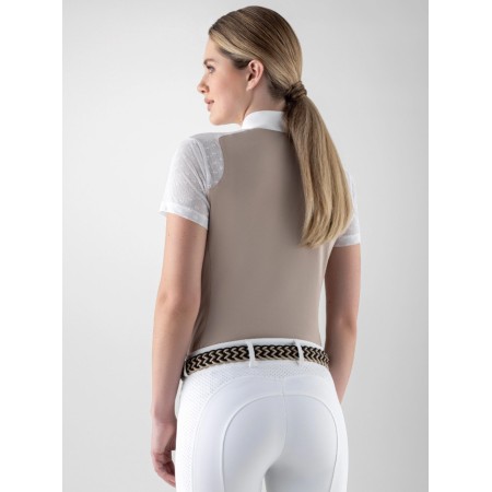 Polo Competición Mujer Manga Corta Equiline Calid Dove | Calvet