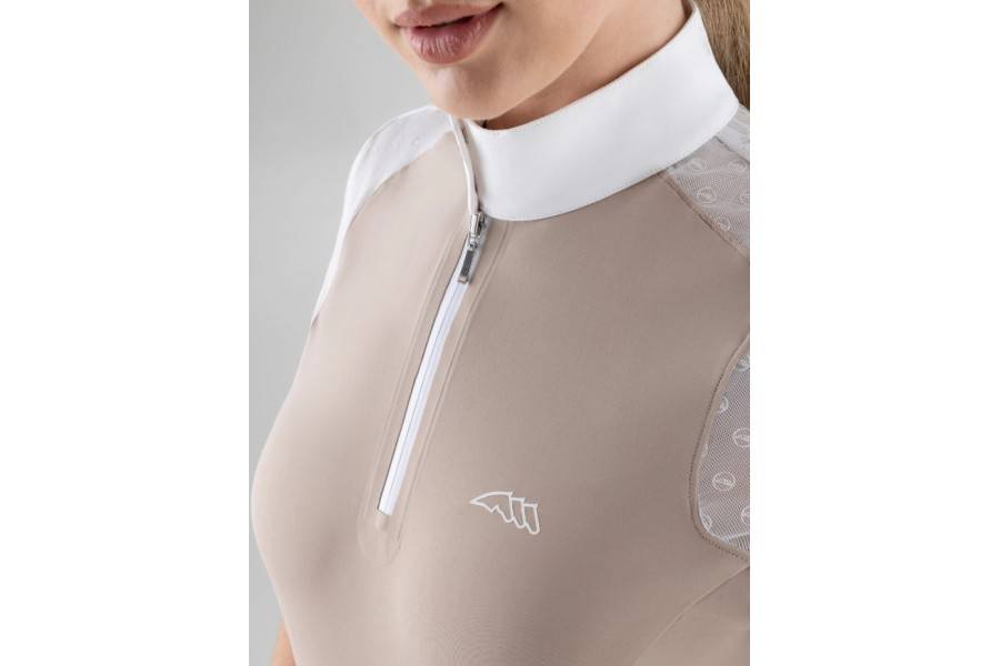 Polo Competición Mujer Manga Corta Equiline Calid Dove | Calvet