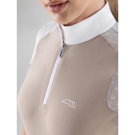 Polo Competición Mujer Manga Corta Equiline Calid Dove | Calvet