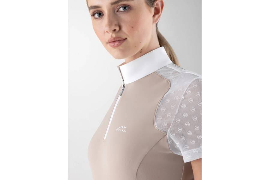 Polo Competición Mujer Manga Corta Equiline Calid Dove | Calvet